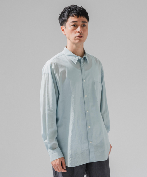 EDIFICE(エディフィス)の「E. ボイルコットン シアーシャツ(シャツ/ブラウス・メンズ・イエロー/ネイビー/グリーン/ホワイト・LARGE/MEDIUM/SMALL)」の6枚目の写真