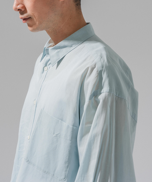 EDIFICE(エディフィス)の「E. ボイルコットン シアーシャツ(シャツ/ブラウス・メンズ・イエロー/ネイビー/グリーン/ホワイト・LARGE/MEDIUM/SMALL)」の7枚目の写真