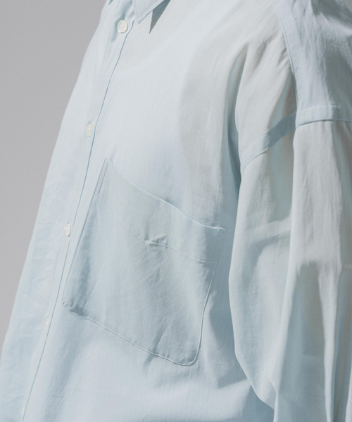 EDIFICE(エディフィス)の「E. ボイルコットン シアーシャツ(シャツ/ブラウス・メンズ・イエロー/ネイビー/グリーン/ホワイト・LARGE/MEDIUM/SMALL)」の8枚目の写真