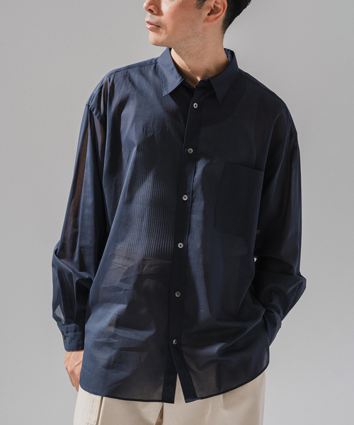 EDIFICE(エディフィス)の「E. ボイルコットン シアーシャツ(シャツ/ブラウス・メンズ・イエロー/ネイビー/グリーン/ホワイト・LARGE/MEDIUM/SMALL)」の11枚目の写真