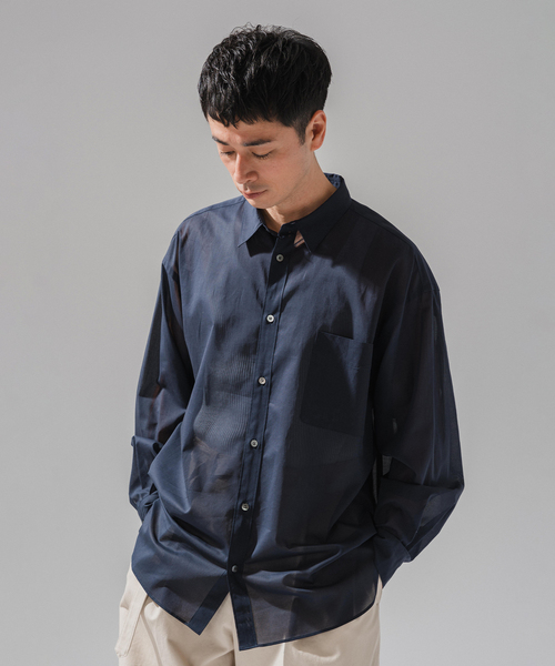 EDIFICE(エディフィス)の「E. ボイルコットン シアーシャツ(シャツ/ブラウス・メンズ・イエロー/ネイビー/グリーン/ホワイト・LARGE/MEDIUM/SMALL)」の13枚目の写真