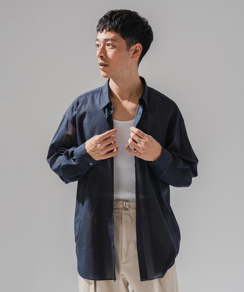 EDIFICE(エディフィス)の「E. ボイルコットン シアーシャツ(シャツ/ブラウス・メンズ・イエロー/ネイビー/グリーン/ホワイト・LARGE/MEDIUM/SMALL)」の17枚目の写真