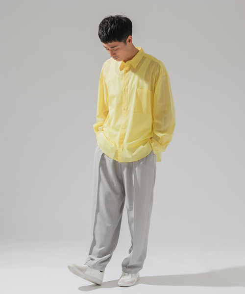 EDIFICE(エディフィス)の「E. ボイルコットン シアーシャツ(シャツ/ブラウス・メンズ・イエロー/ネイビー/グリーン/ホワイト・LARGE/MEDIUM/SMALL)」の22枚目の写真