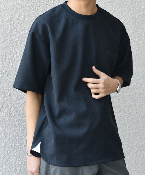 セール】SHIPS any:〈洗濯機可能〉ラウンド フェイク レイヤード T