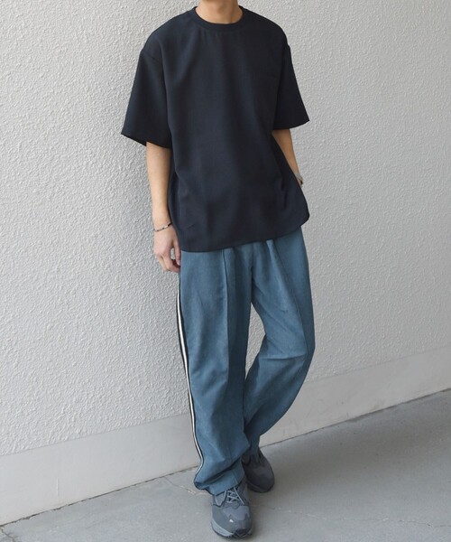SHIPS any(シップス エニィ)の「SHIPS any:〈洗濯機可能〉ラウンド フェイク レイヤード Tシャツ(セットアップ対応) 25SS◇(Tシャツ/カットソー・メンズ・ダークグレー/ネイビー/ブラウン/オリーブ/ブルー・SMALL/MEDIUM/LARGE)」の7枚目の写真