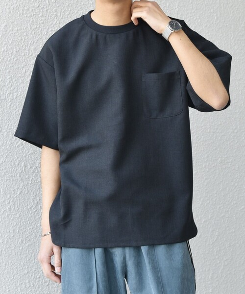 SHIPS any(シップス エニィ)の「SHIPS any:〈洗濯機可能〉ラウンド フェイク レイヤード Tシャツ(セットアップ対応) 25SS◇(Tシャツ/カットソー・メンズ・ダークグレー/ネイビー/ブラウン/オリーブ/ブルー・SMALL/MEDIUM/LARGE)」の8枚目の写真