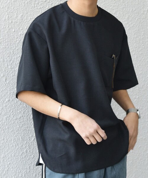SHIPS any(シップス エニィ)の「SHIPS any:〈洗濯機可能〉ラウンド フェイク レイヤード Tシャツ(セットアップ対応) 25SS◇(Tシャツ/カットソー・メンズ・ダークグレー/ネイビー/ブラウン/オリーブ/ブルー・SMALL/MEDIUM/LARGE)」の10枚目の写真