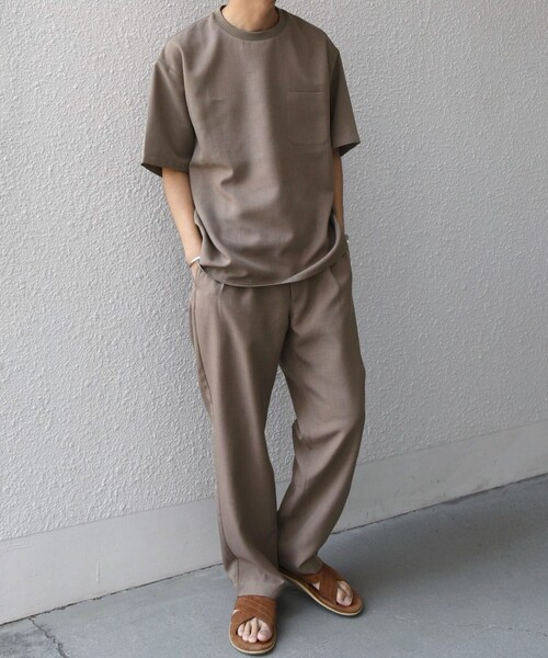 SHIPS any(シップス エニィ)の「SHIPS any:〈洗濯機可能〉ラウンド フェイク レイヤード Tシャツ(セットアップ対応) 25SS◇(Tシャツ/カットソー・メンズ・ダークグレー/ネイビー/ブラウン/オリーブ/ブルー・SMALL/MEDIUM/LARGE)」の11枚目の写真