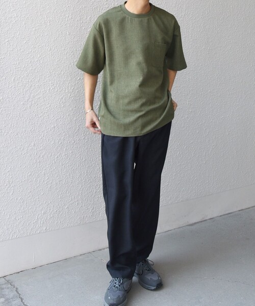 SHIPS any(シップス エニィ)の「SHIPS any:〈洗濯機可能〉ラウンド フェイク レイヤード Tシャツ(セットアップ対応) 25SS◇(Tシャツ/カットソー・メンズ・ダークグレー/ネイビー/ブラウン/オリーブ/ブルー・SMALL/MEDIUM/LARGE)」の16枚目の写真