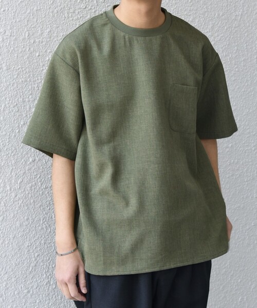 SHIPS any(シップス エニィ)の「SHIPS any:〈洗濯機可能〉ラウンド フェイク レイヤード Tシャツ(セットアップ対応) 25SS◇(Tシャツ/カットソー・メンズ・ダークグレー/ネイビー/ブラウン/オリーブ/ブルー・SMALL/MEDIUM/LARGE)」の20枚目の写真