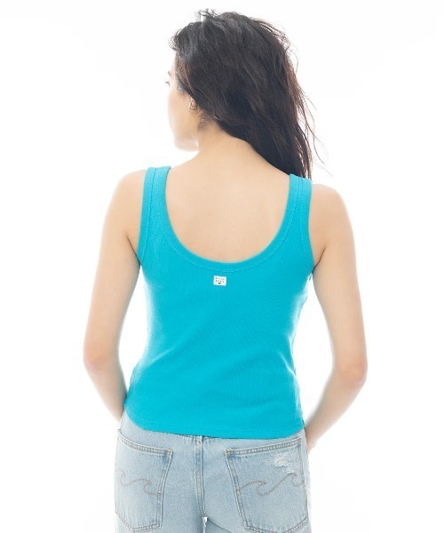 BILLABONG（ビラボン）の「BILLABONG レディース SUNSET ARCH TANK TOP タンクトップ 【2025年春夏モデル】/ビラボンロゴショート丈タンクトップ（タンクトップ・レディース・イエロー/ホワイト/ブルー系その他/ブラック・MEDIUM）」の9枚目の写真