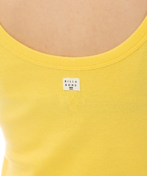BILLABONG（ビラボン）の「BILLABONG レディース SUNSET ARCH TANK TOP タンクトップ 【2025年春夏モデル】/ビラボンロゴショート丈タンクトップ（タンクトップ・レディース・イエロー/ホワイト/ブルー系その他/ブラック・MEDIUM）」の6枚目の写真