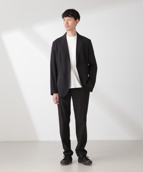 NANO universe（ナノユニバース）の「｢EVERLAST｣ テクニカルナイロンジャケット（セットアップ可）（テーラードジャケット・メンズ・ブラック/チャコール・S/M/L）」の7枚目の写真