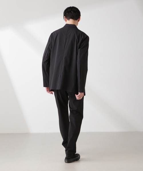 NANO universe（ナノユニバース）の「｢EVERLAST｣ テクニカルナイロンジャケット（セットアップ可）（テーラードジャケット・メンズ・ブラック/チャコール・S/M/L）」の9枚目の写真