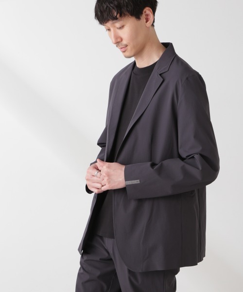 NANO universe（ナノユニバース）の「｢EVERLAST｣ テクニカルナイロンジャケット（セットアップ可）（テーラードジャケット・メンズ・ブラック/チャコール・S/M/L）」の10枚目の写真