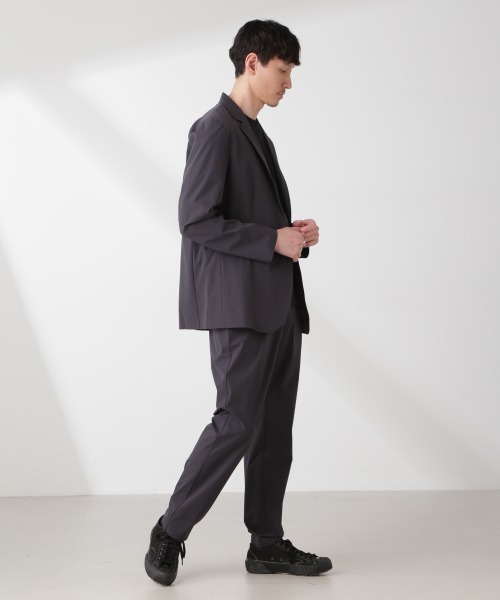 NANO universe（ナノユニバース）の「｢EVERLAST｣ テクニカルナイロンジャケット（セットアップ可）（テーラードジャケット・メンズ・ブラック/チャコール・S/M/L）」の15枚目の写真