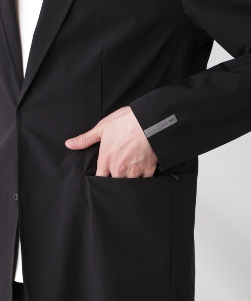 NANO universe（ナノユニバース）の「｢EVERLAST｣ テクニカルナイロンジャケット（セットアップ可）（テーラードジャケット・メンズ・ブラック/チャコール・S/M/L）」の22枚目の写真