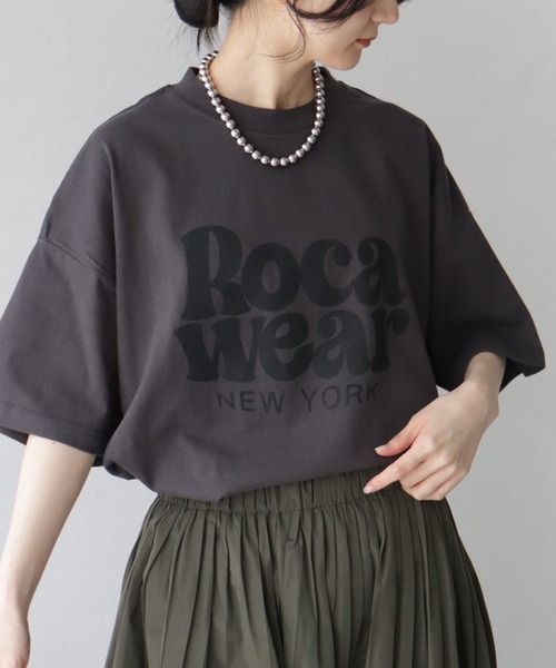 ROCAWEAR(ロカウェア)の「【ROCAWEAR/ロカウェア】ロゴプリント 半袖Tシャツ(Tシャツ/カットソー・メンズ・スミクロ/ブラック/ホワイト・XL/L/M)」の3枚目の写真