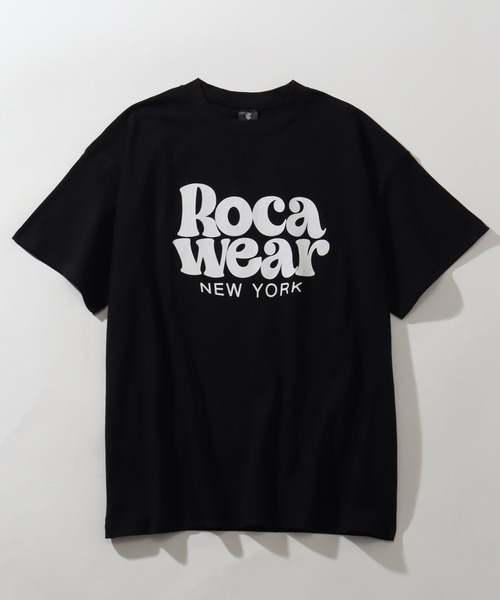 ROCAWEAR(ロカウェア)の「【ROCAWEAR/ロカウェア】ロゴプリント 半袖Tシャツ(Tシャツ/カットソー・メンズ・スミクロ/ブラック/ホワイト・XL/L/M)」の4枚目の写真