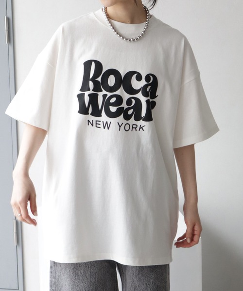 roca wear ロカウェア　Tシャツ　オーバーサイズ セールROCAWEAR⁄ロカウェアロゴプリント 半袖Tシャツ（Tシャツ