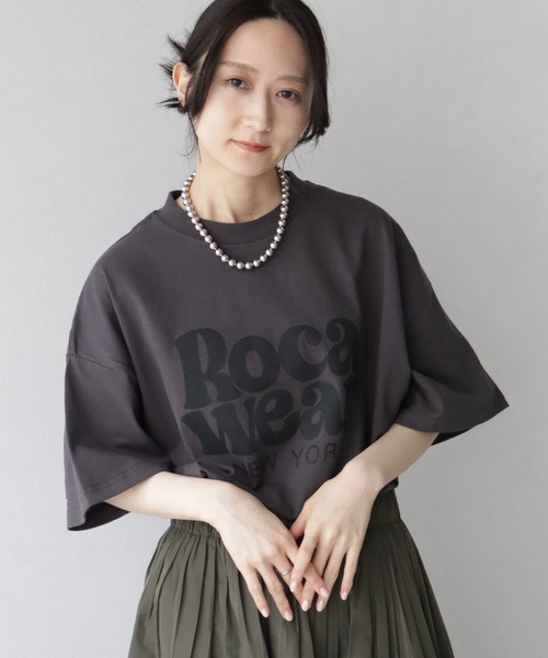 セール】【ROCAWEAR/ロカウェア】ロゴプリント 半袖Tシャツ（T