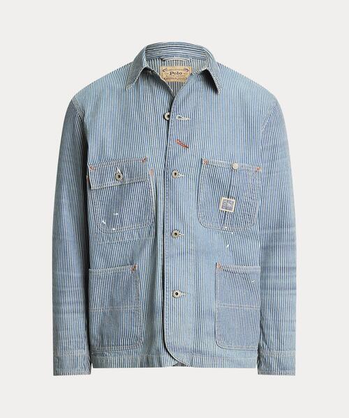 POLO RALPH LAUREN（ポロ ラルフ ローレン）の「インディゴ ヒッコリーストライプ ユーティリティ ジャケット（その他アウター・メンズ・ブルー・L/M/S/XL/XXL）」の10枚目の写真