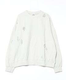 BEAVER | B omnivore/ビーオムニボー 綿裏毛ダメージクルー(スウェット)