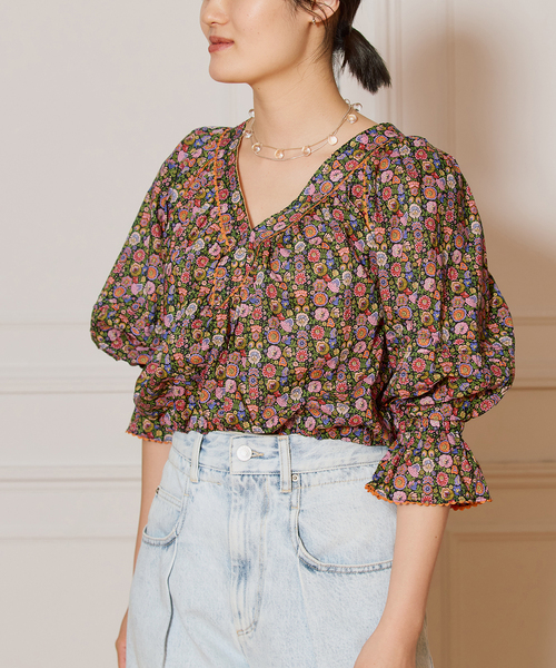 IENA LA BOUCLE LIBERTY プリントブラウス（シャツ/ブラウス
