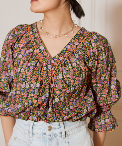 IENA LA BOUCLE(イエナラブークル)の「IENA LA BOUCLE LIBERTY プリントブラウス(シャツ/ブラウス・レディース・バーガンディー・FREE)」の8枚目の写真
