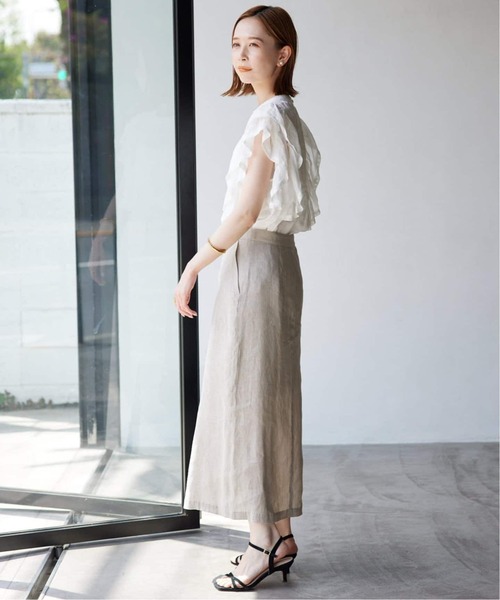 SLOBE IENA(スローブイエナ)の「《追加》ラミーフリルピンタックブラウス(シャツ/ブラウス・レディース・ブラック/ホワイト/ピンク・FREE)」の7枚目の写真