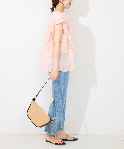 SLOBE IENA(スローブイエナ)の「《追加》ラミーフリルピンタックブラウス(シャツ/ブラウス・レディース・ブラック/ホワイト/ピンク・FREE)」の15枚目の写真