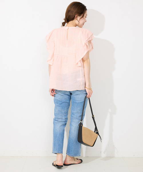 SLOBE IENA(スローブイエナ)の「《追加》ラミーフリルピンタックブラウス(シャツ/ブラウス・レディース・ブラック/ホワイト/ピンク・FREE)」の16枚目の写真