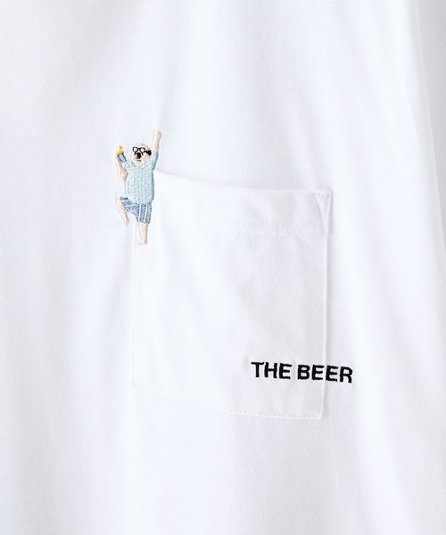 JEANS MATE(ジーンズメイト)の「【汗染みの目立ちにくいTシャツ ZEROSTAIN/ゼロステイン】胸ポケット 刺繍Tシャツ 防汚 UVカット アニマル おじさん ビール アメ車(Tシャツ/カットソー・メンズ・ホワイト系その他3/ホワイト系その他2/ブラック系その他2/ベージュ系その他3/ブルー系その他/ベージュ系その他・MEDIUM/X-LARGE/LARGE)」の16枚目の写真