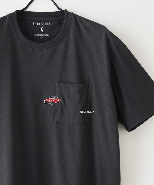 JEANS MATE(ジーンズメイト)の「【汗染みの目立ちにくいTシャツ ZEROSTAIN/ゼロステイン】胸ポケット 刺繍Tシャツ 防汚 UVカット アニマル おじさん ビール アメ車(Tシャツ/カットソー・メンズ・ホワイト系その他3/ホワイト系その他2/ブラック系その他2/ベージュ系その他3/ブルー系その他/ベージュ系その他・MEDIUM/X-LARGE/LARGE)」の18枚目の写真