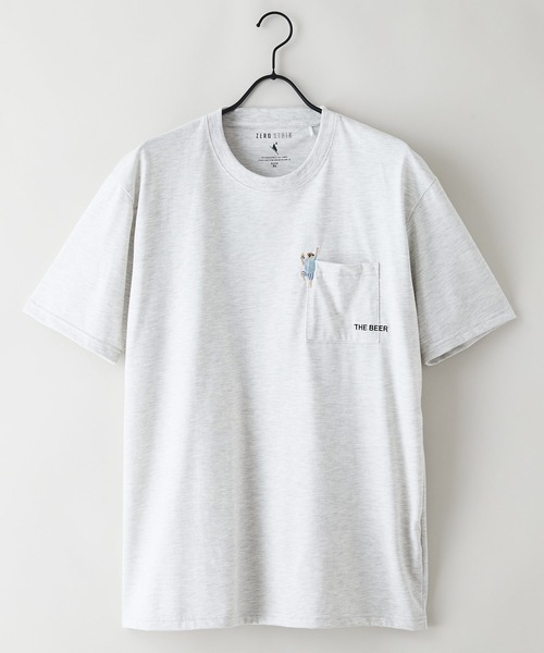 JEANS MATE(ジーンズメイト)の「【汗染みの目立ちにくいTシャツ ZEROSTAIN/ゼロステイン】胸ポケット 刺繍Tシャツ 防汚 UVカット アニマル おじさん ビール アメ車(Tシャツ/カットソー・メンズ・ホワイト系その他3/ホワイト系その他2/ブラック系その他2/ベージュ系その他3/ブルー系その他/ベージュ系その他・MEDIUM/X-LARGE/LARGE)」の14枚目の写真