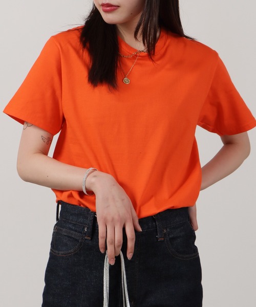 GILDAN（ギルダン）の「GILDAN/ギルダン プレミアムコットン 5.3oz 半袖Tシャツ 17色展開 2026年春夏（Tシャツ/カットソー・レディース・レッド/オレンジ/イエロー/ネイビー/ライトグレー/ホワイト/オレンジ系1/チャコール/ロイヤルブルー/ダークグレー/アーミー/ブラック/ライトブルー/ライトブラウン/サンドグレー/モスグリーン/ライトグリーン・M/S/XL/L）」の16枚目の写真