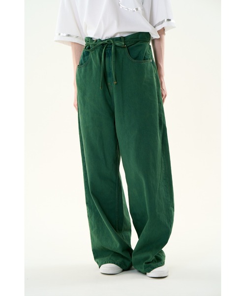 DISCOVERED(ディスカバード)の「COLOR DYE DENIM PANTS(デニムパンツ・メンズ・グリーン・LARGE/SMALL)」の21枚目の写真