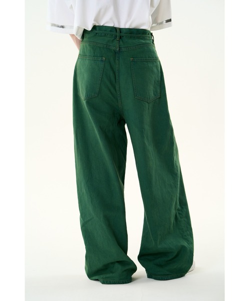 DISCOVERED(ディスカバード)の「COLOR DYE DENIM PANTS(デニムパンツ・メンズ・グリーン・LARGE/SMALL)」の3枚目の写真