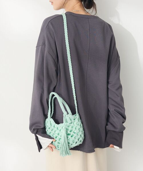 CRAFT STANDARD BOUTIQUE(クラフトスタンダードブティック)の「別注/maison vert マクラメ手編みショルダーバッグ(ショルダーバッグ・レディース・ブルーグリーン/ナチュラル/レッド・FREE)」の19枚目の写真