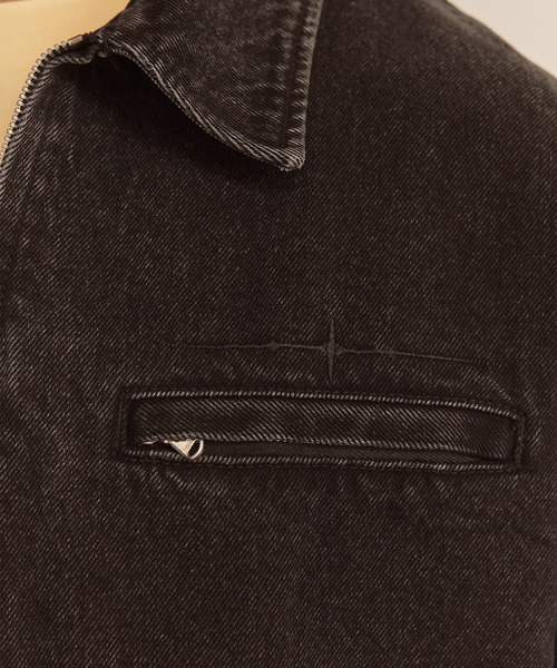 LIBERE（リベーレ）の「LIBERE リベーレ / WORK JACKET ワイドシルエットデニムワークジャケット / 251109（カバーオール・メンズ・ブラック・LARGE/MEDIUM/SMALL）」の22枚目の写真