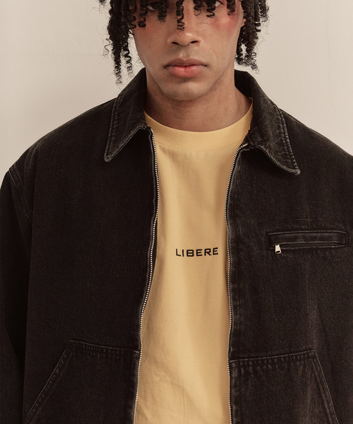 LIBERE（リベーレ）の「LIBERE リベーレ / WORK JACKET ワイドシルエットデニムワークジャケット / 251109（カバーオール・メンズ・ブラック・LARGE/MEDIUM/SMALL）」の19枚目の写真
