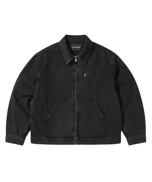 LIBERE（リベーレ）の「LIBERE リベーレ / WORK JACKET ワイドシルエットデニムワークジャケット / 251109（カバーオール・メンズ・ブラック・LARGE/MEDIUM/SMALL）」の7枚目の写真