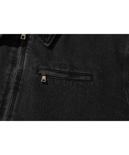 LIBERE（リベーレ）の「LIBERE リベーレ / WORK JACKET ワイドシルエットデニムワークジャケット / 251109（カバーオール・メンズ・ブラック・LARGE/MEDIUM/SMALL）」の11枚目の写真