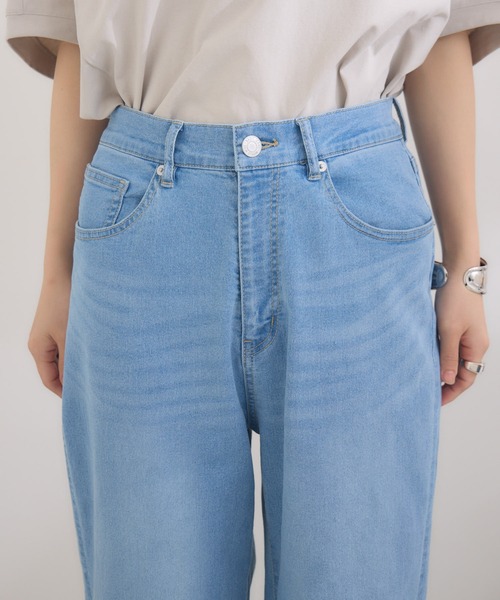 KATHARINE ROSS（キャサリンロス）の「【Pillini/ピリーニ】【接触冷感】【吸水速乾】COOLワイドデニムパンツ（デニムパンツ・レディース・ホワイト/ブルー・SMALL/MEDIUM）」の10枚目の写真