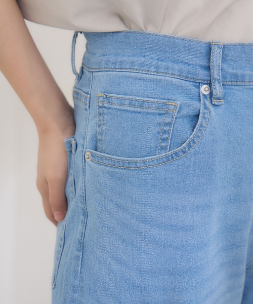 KATHARINE ROSS（キャサリンロス）の「【Pillini/ピリーニ】【接触冷感】【吸水速乾】COOLワイドデニムパンツ（デニムパンツ・レディース・ホワイト/ブルー・SMALL/MEDIUM）」の6枚目の写真