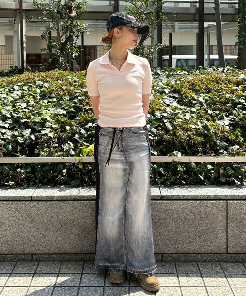 Calvin Klein(カルバン・クライン)の「【Calvin Klein / カルバン クライン】A-slim fit v neck 47AB205(Tシャツ/カットソー・レディース・ホワイト/ピンク・X-SMALL)」の5枚目の写真