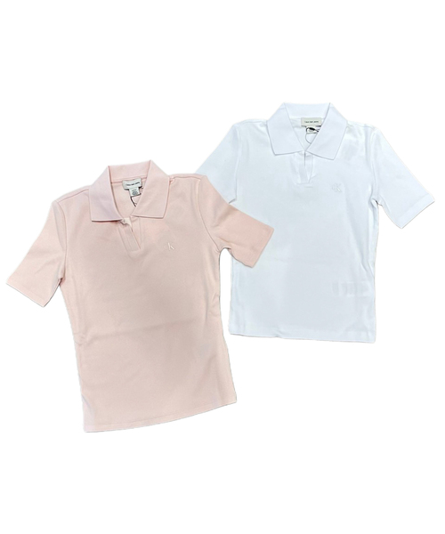 Calvin Klein(カルバン・クライン)の「【Calvin Klein / カルバン クライン】A-slim fit v neck 47AB205(Tシャツ/カットソー・レディース・ホワイト/ピンク・X-SMALL)」の12枚目の写真