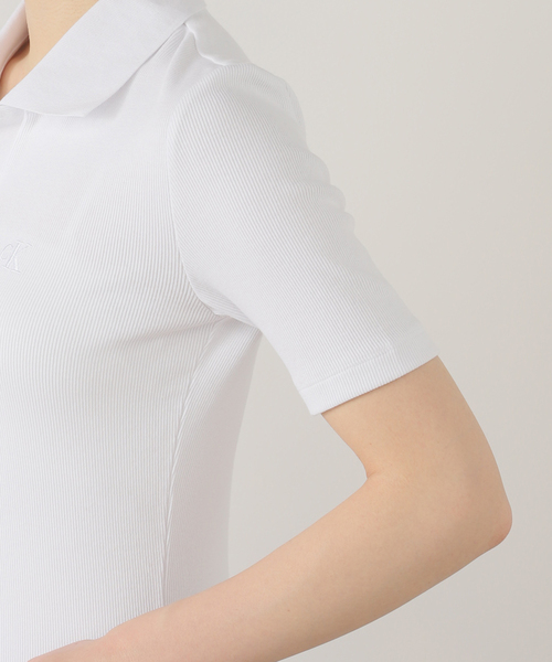 Calvin Klein(カルバン・クライン)の「【Calvin Klein / カルバン クライン】A-slim fit v neck 47AB205(Tシャツ/カットソー・レディース・ホワイト/ピンク・X-SMALL)」の19枚目の写真