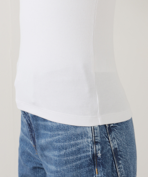 Calvin Klein(カルバン・クライン)の「【Calvin Klein / カルバン クライン】A-slim fit v neck 47AB205(Tシャツ/カットソー・レディース・ホワイト/ピンク・X-SMALL)」の20枚目の写真