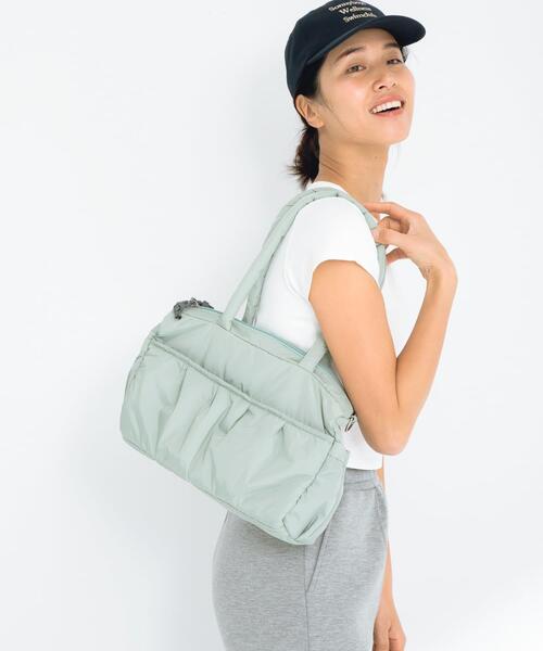 URBAN RESEARCH Sonny Label(アーバンリサーチサニーレーベル)の「SLAB 2wayPuffBostonBag(ボストンバッグ・レディース・オフホワイト/ブラック/ミント・ONE)」の1枚目の写真